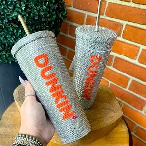 New DUNKIN Limited Edition HOLIDAY SPARKLY TUMBLER (24Oz.)